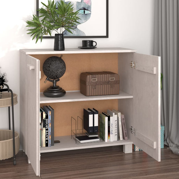 Sideboard HAMAR Weiß Kiefer Massivholz 85cm