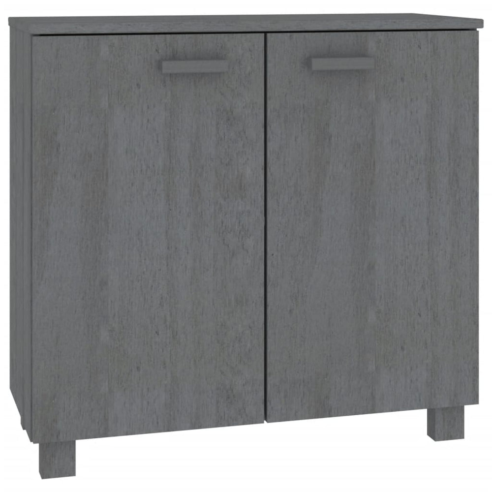 Sideboard HAMAR Dunkelgrau Kiefer Massivholz 85 cm