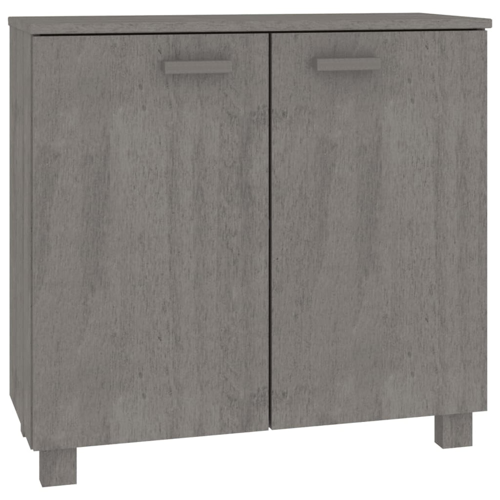 Sideboard HAMAR Hellgrau Kiefer Massivholz 85cm