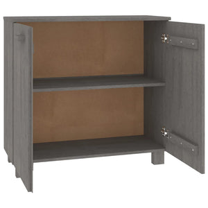 Sideboard HAMAR Hellgrau Kiefer Massivholz 85cm