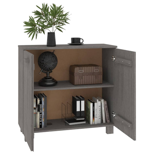 Sideboard HAMAR Hellgrau Kiefer Massivholz 85cm