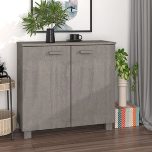 Sideboard HAMAR Hellgrau Kiefer Massivholz 85cm