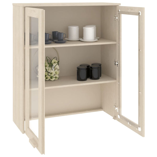 Highboard Aufsatz HAMAR Honigbraun Massivholz