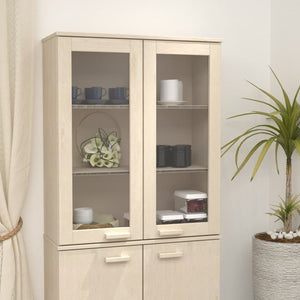Highboard Aufsatz HAMAR Honigbraun Massivholz