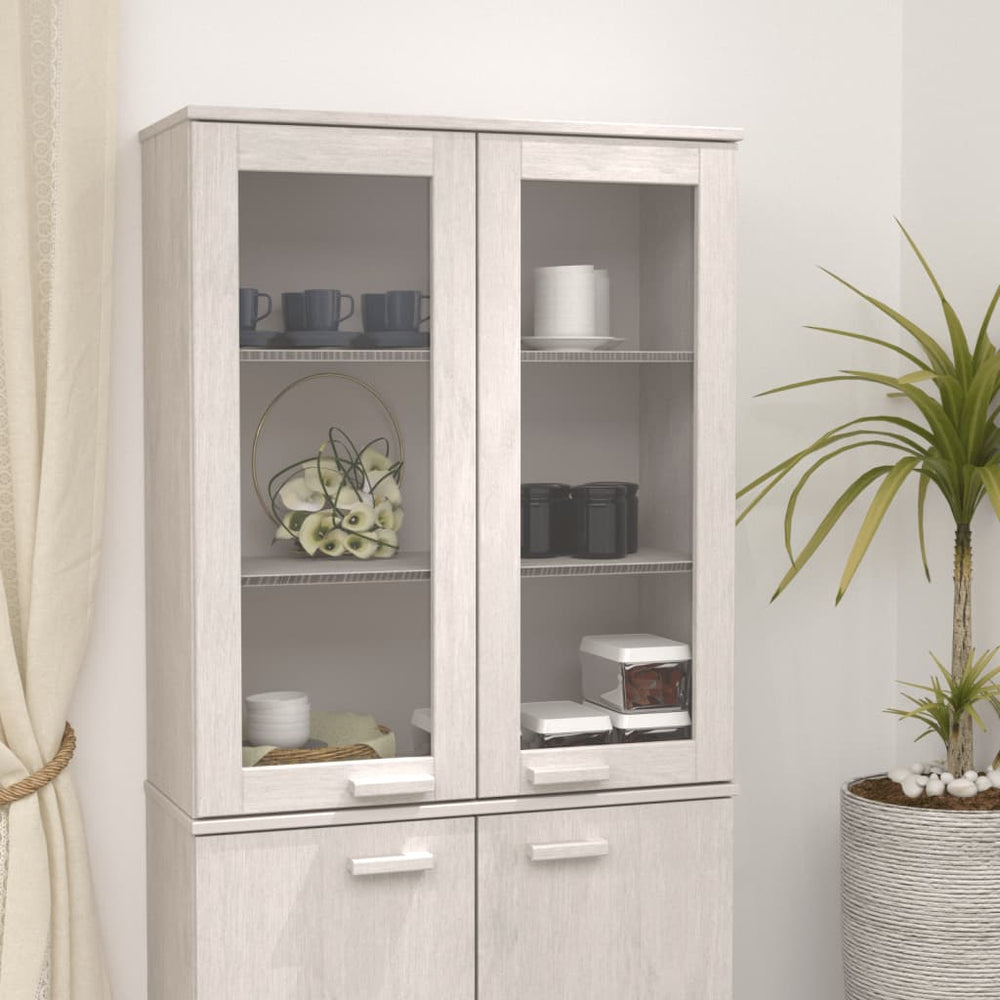 Highboard Aufsatz Weiß Massivholz 85cm