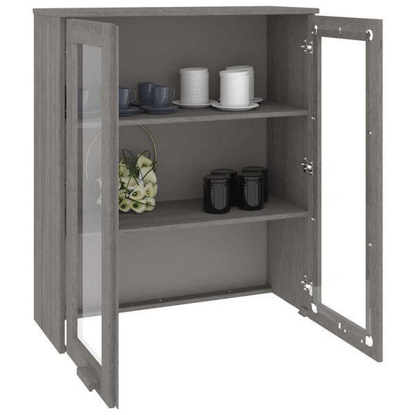 vidaXL HAMAR Highboard Top Light Gray 85x35x100 cm Solid Wood