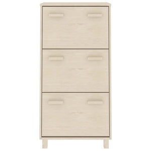 vidaXL Shoe Cabinet HAMAR Honey Brown 59.5x35x117 cm Solid Pine Wood