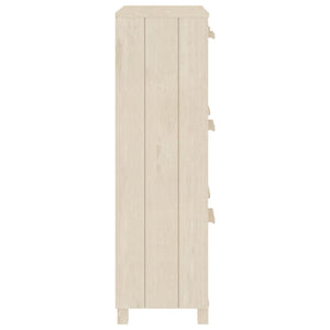 vidaXL Shoe Cabinet HAMAR Honey Brown 59.5x35x117 cm Solid Pine Wood