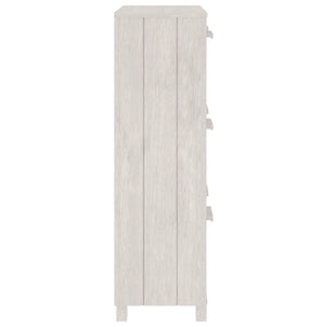 vidaXL Shoe Cabinet HAMAR White 59.5x35x117 cm Solid Pine Wood