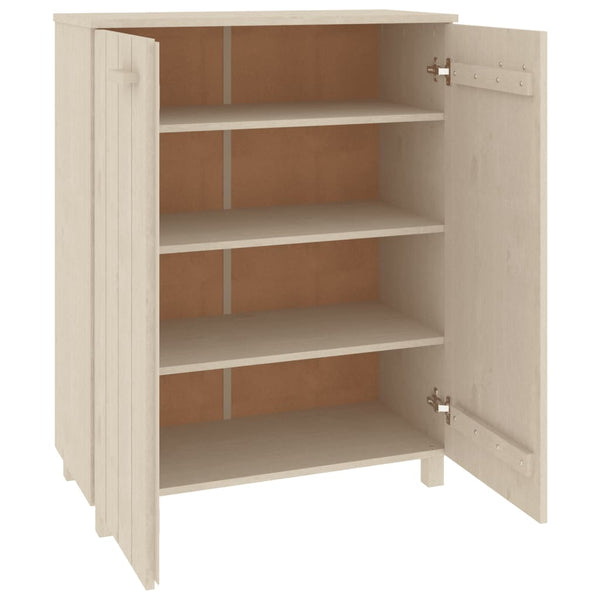 vidaXL Shoe Cabinet HAMAR Honey Brown 85x40x108 cm Solid Pine Wood