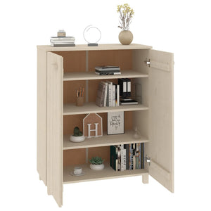 vidaXL Shoe Cabinet HAMAR Honey Brown 85x40x108 cm Solid Pine Wood