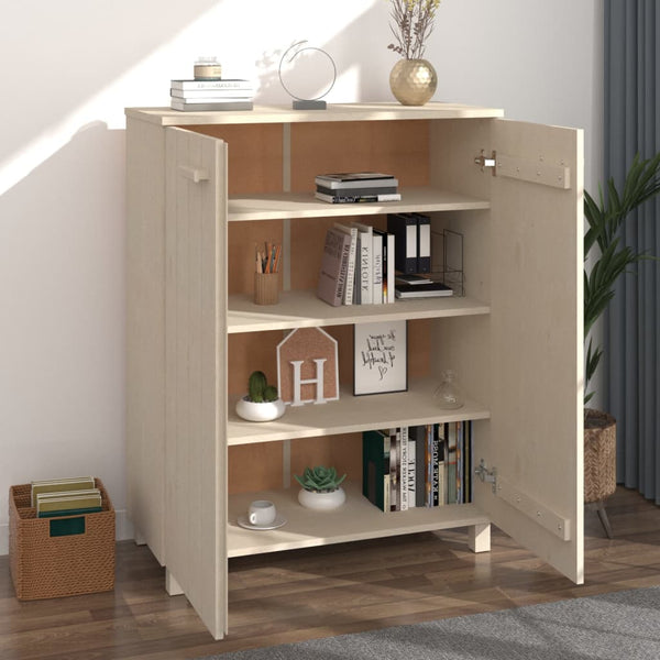 vidaXL Shoe Cabinet HAMAR Honey Brown 85x40x108 cm Solid Pine Wood