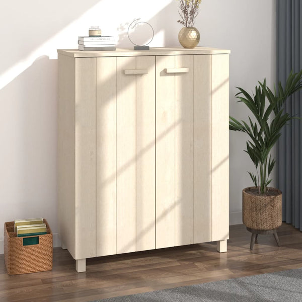 vidaXL Shoe Cabinet HAMAR Honey Brown 85x40x108 cm Solid Pine Wood