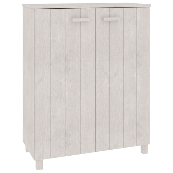 vidaXL Shoe Cabinet HAMAR White 85x40x108 cm Solid Pine Wood