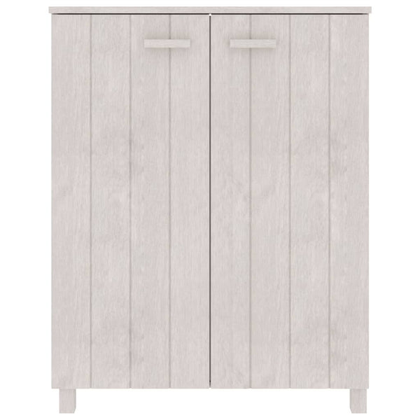 vidaXL Shoe Cabinet HAMAR White 85x40x108 cm Solid Pine Wood