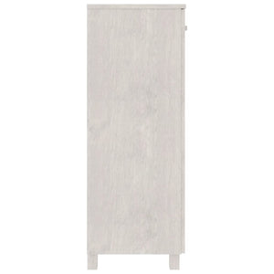 vidaXL Shoe Cabinet HAMAR White 85x40x108 cm Solid Pine Wood