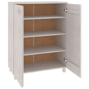 vidaXL Shoe Cabinet HAMAR White 85x40x108 cm Solid Pine Wood