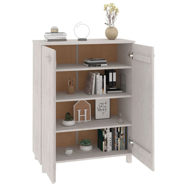 vidaXL Shoe Cabinet HAMAR White 85x40x108 cm Solid Pine Wood