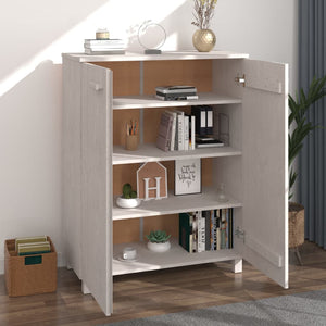 vidaXL Shoe Cabinet HAMAR White 85x40x108 cm Solid Pine Wood