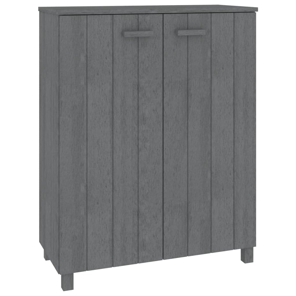 vidaXL Shoe Cabinet HAMAR Dark Grey 85x40x108 cm Solid Pine