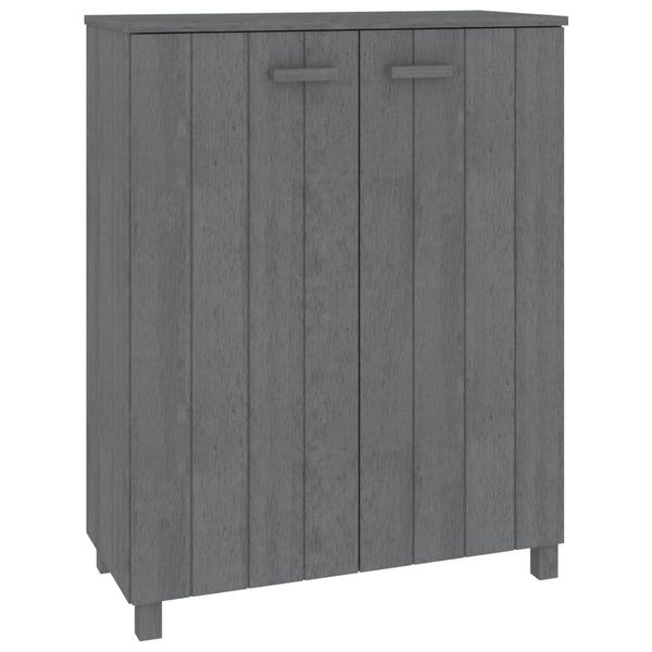 vidaXL Shoe Cabinet HAMAR Dark Grey 85x40x108 cm Solid Pine