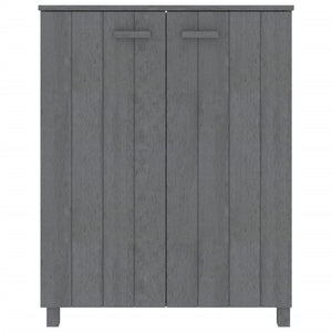 vidaXL Shoe Cabinet HAMAR Dark Grey 85x40x108 cm Solid Pine