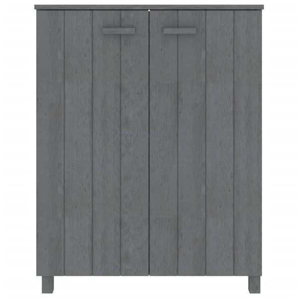 vidaXL Shoe Cabinet HAMAR Dark Grey 85x40x108 cm Solid Pine
