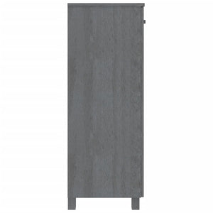 vidaXL Shoe Cabinet HAMAR Dark Grey 85x40x108 cm Solid Pine