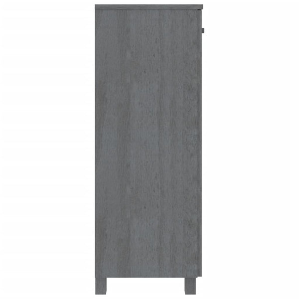 vidaXL Shoe Cabinet HAMAR Dark Grey 85x40x108 cm Solid Pine