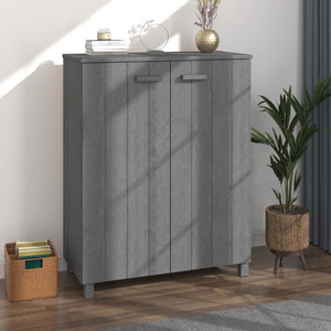 vidaXL Shoe Cabinet HAMAR Dark Grey 85x40x108 cm Solid Pine