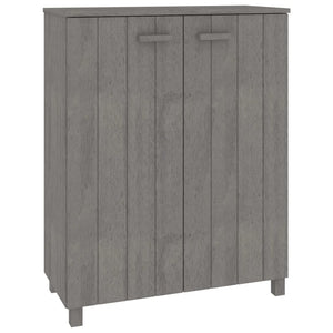 vidaXL Shoe Cabinet HAMAR Light Gray 85x40x108 cm Solid Pine Wood