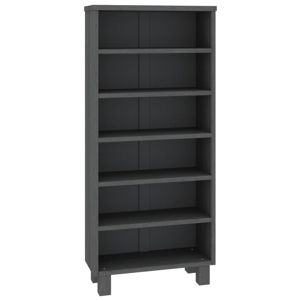 vidaXL CD Cabinet HAMAR Dark Gray 45x18x100 cm Solid Pine Wood