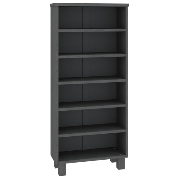 vidaXL CD Cabinet HAMAR Dark Gray 45x18x100 cm Solid Pine Wood