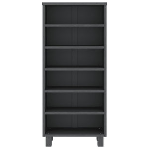 vidaXL CD Cabinet HAMAR Dark Gray 45x18x100 cm Solid Pine Wood