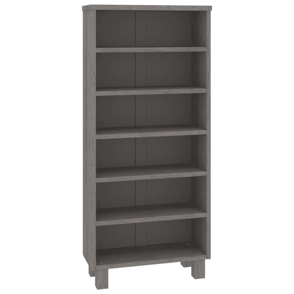 vidaXL CD Cabinet HAMAR Light Grey 45x18x100 cm Solid Pine Wood