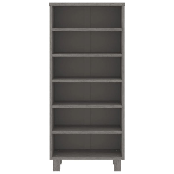 vidaXL CD Cabinet HAMAR Light Grey 45x18x100 cm Solid Pine Wood
