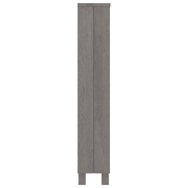 vidaXL CD Cabinet HAMAR Light Grey 45x18x100 cm Solid Pine Wood