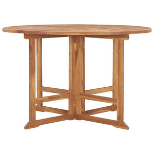 vidaXL 5-Piece Folding Outdoor Dining Set Solid Teak Wood