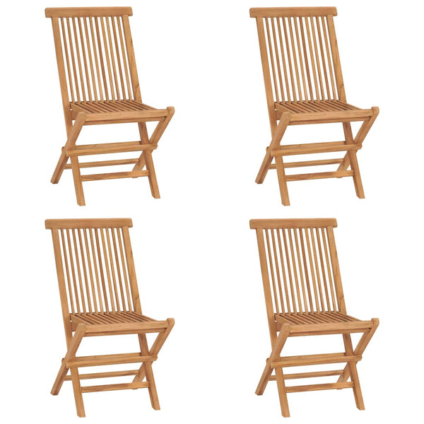 vidaXL 5-Piece Folding Outdoor Dining Set Solid Teak Wood