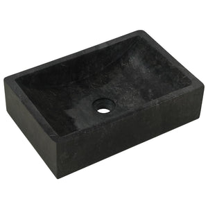 vidaXL Teak Solid Wood Vanity Unit with Black Marble Basins
