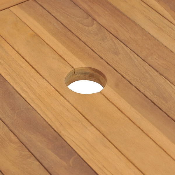 vidaXL Washbasin with Marble Basin Black Solid Teak Wood
