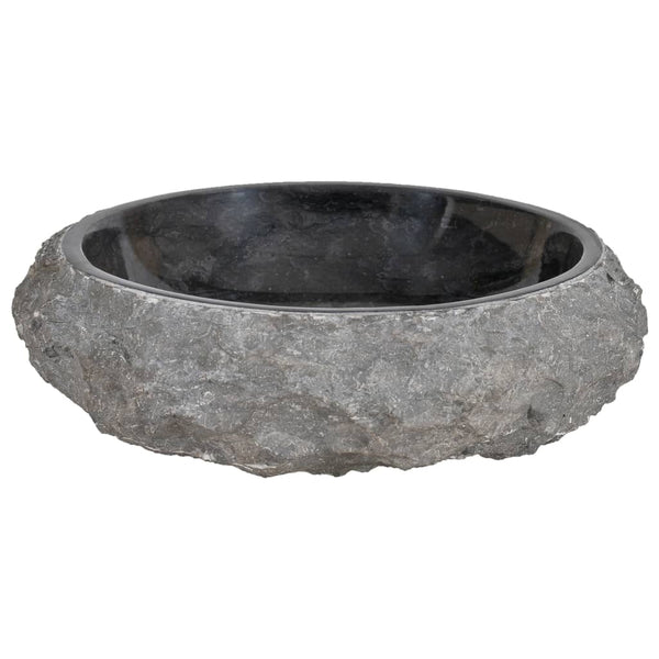 vidaXL Teak Solid Wood Vanity Unit with Black Marble Basins