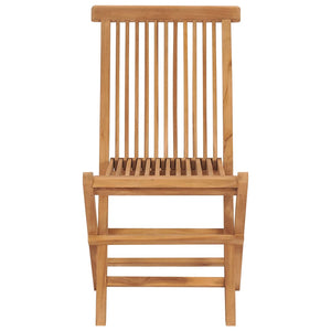 vidaXL Folding Garden Chairs 6 pcs Solid Teak Wood