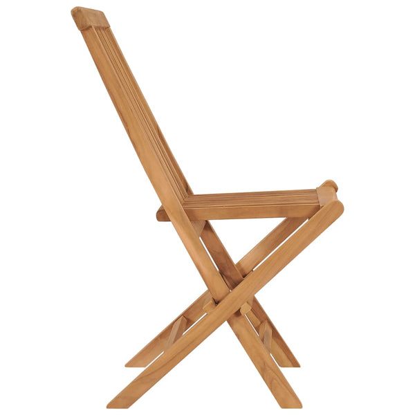 vidaXL Folding Garden Chairs 8 pcs. Solid Teak Wood
