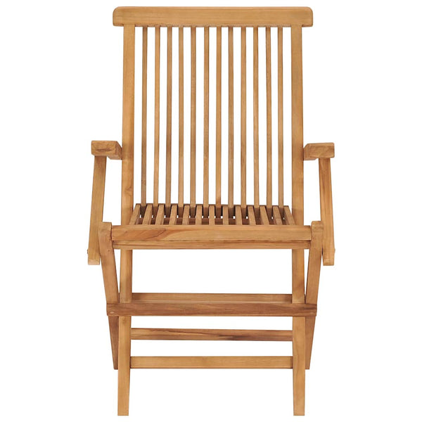 vidaXL Folding Garden Chairs 6 pcs Solid Teak Wood