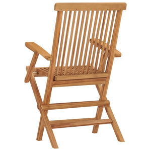 vidaXL Folding Garden Chairs 8 pcs. Solid Teak Wood
