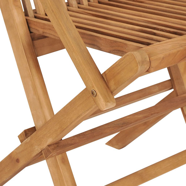 vidaXL Folding Garden Chairs 8 pcs. Solid Teak Wood