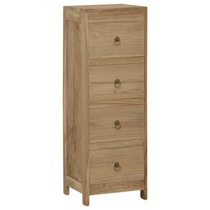 vidaXL Chest of Drawers 30x30x90 cm Solid Teak Wood