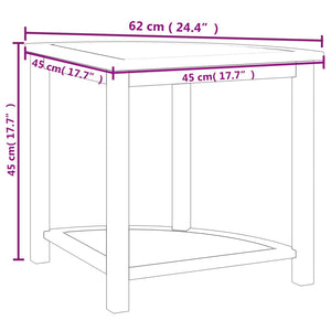 vidaXL Bathroom Side Table 45x45x45 cm Solid Teak Wood