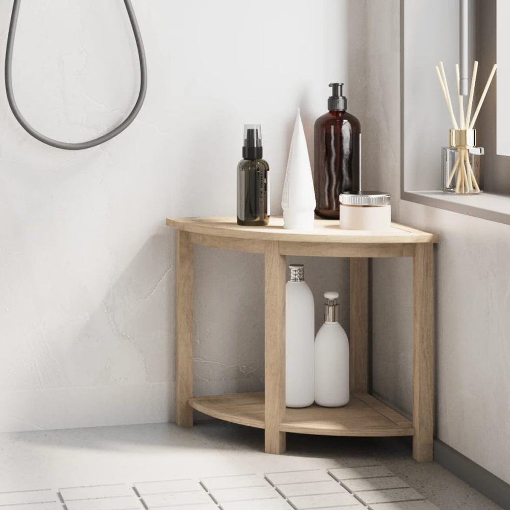 vidaXL Bathroom Side Table 45x45x45 cm Solid Teak Wood